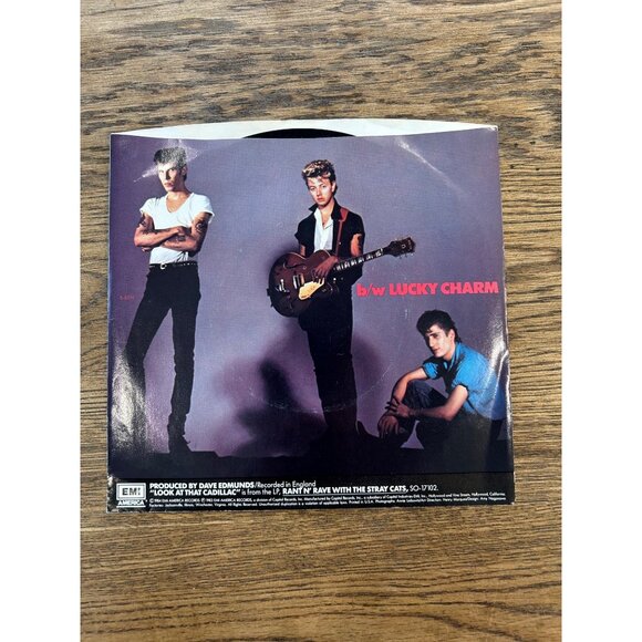 Stray Cats "Look At That Cadillac" Vinyl Record Single 1983 - Picture 3 of 3